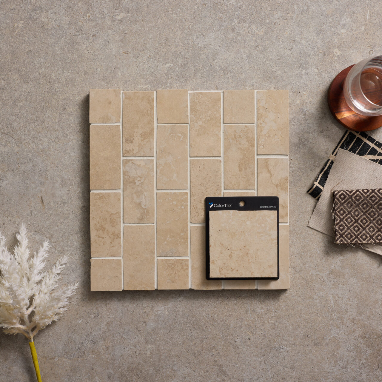 Noosa Beige Cross Cut Tumbled Edge Mosaic - Image 4